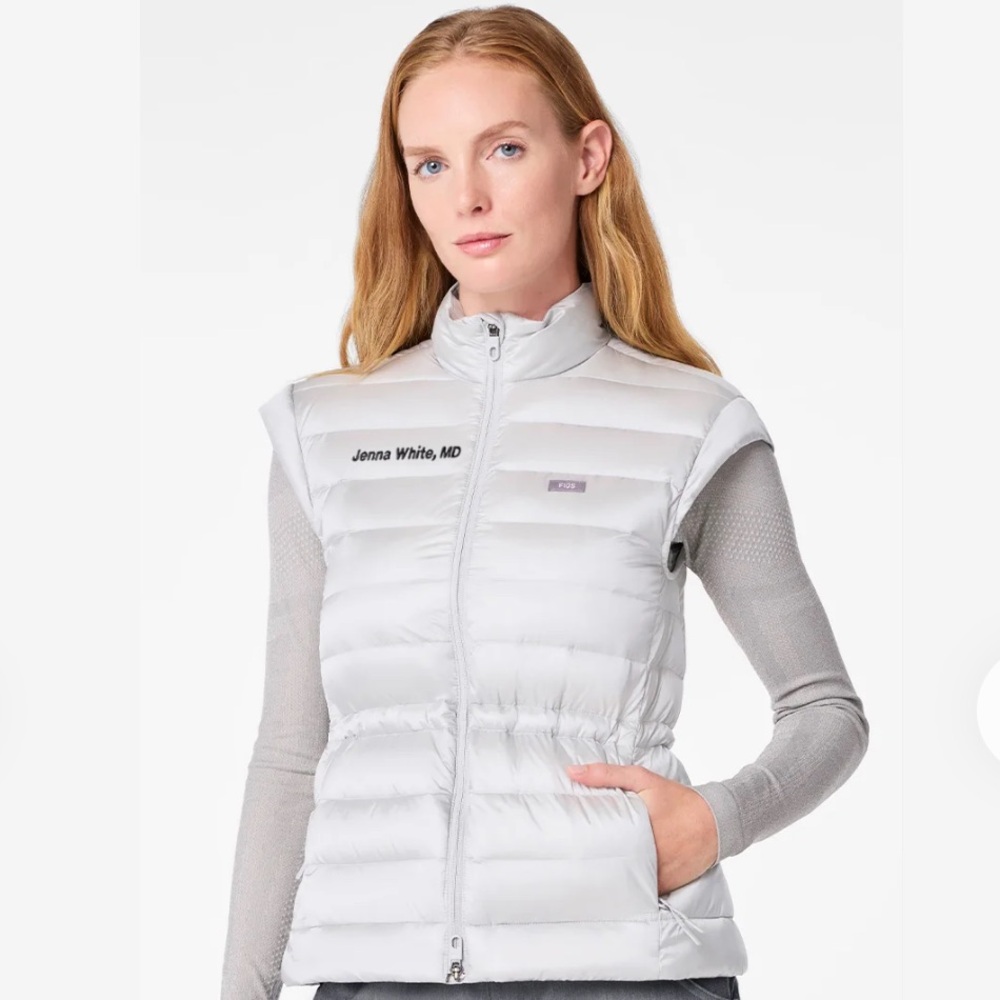 Figs On-Shift Metallic Puffer Vest